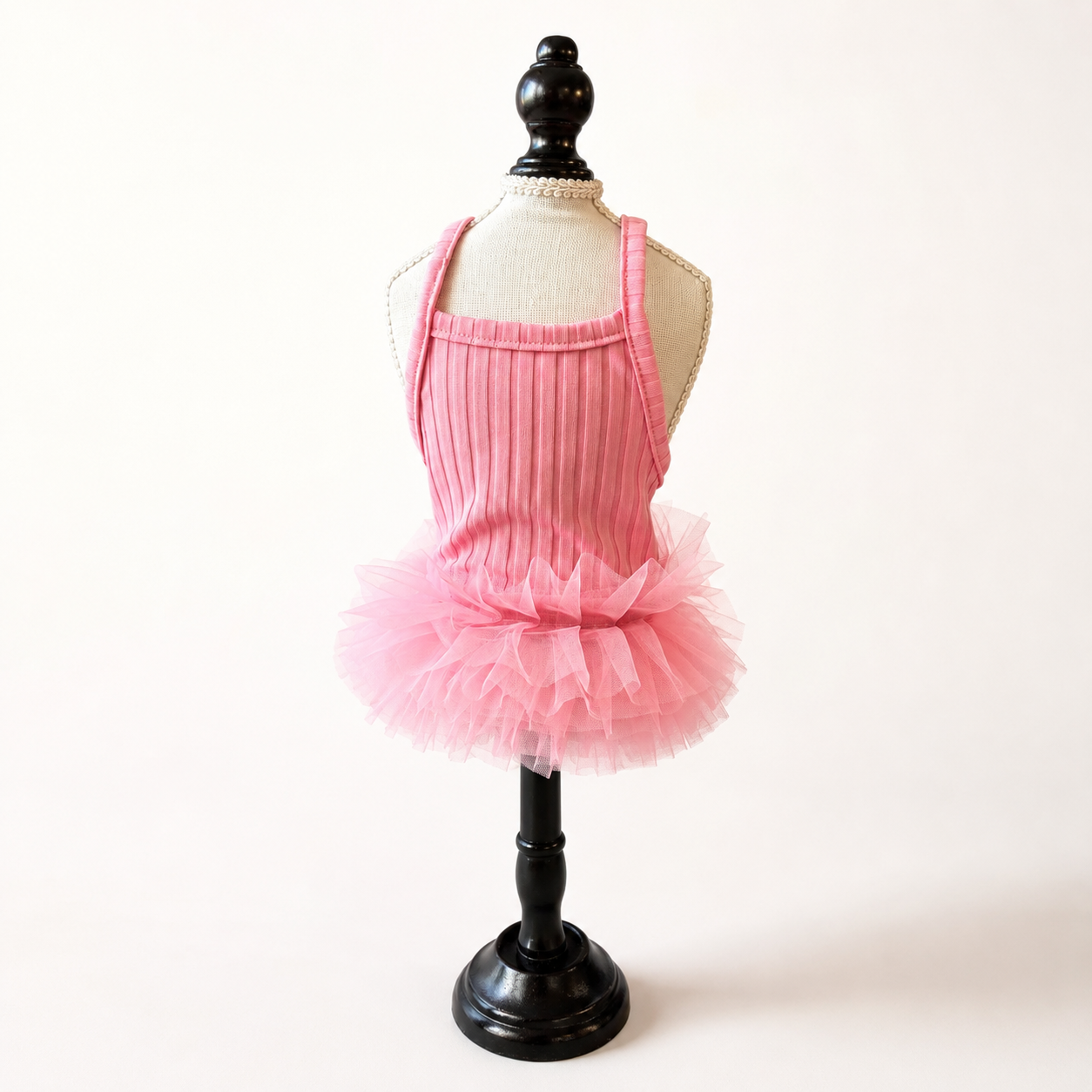Ice Silk Dog Tutu Dress with Tulle Skirt