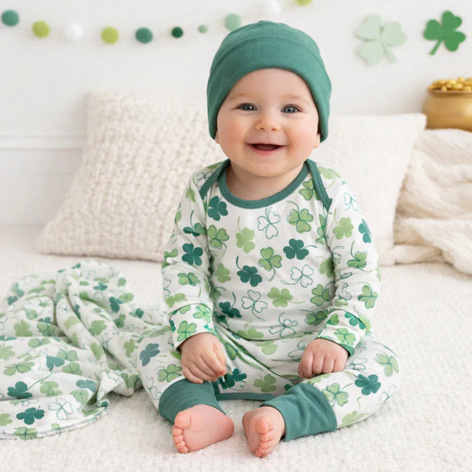 Shamrock Bamboo Baby Romper – Soft & Eco-Friendly - BIG FRENCHIES