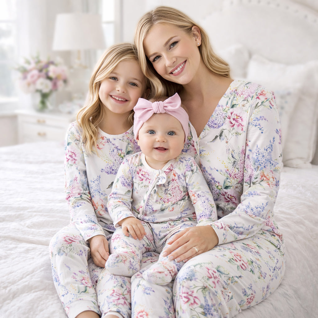 Watercolor Floral Bamboo Women’s Pajama Set - BIG FRENCHIES