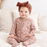 Wild Wrangler/Pink Bamboo Ruffle Zipper Romper - BIG FRENCHIES