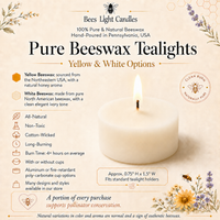 White Refill Tealight Beeswax Candles
