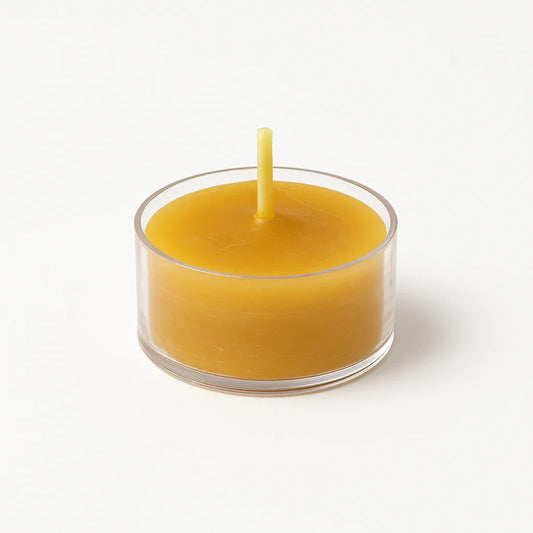 Clear Cupped Tealight Beeswax Candles BULK - BIG FRENCHIES