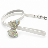 Luxury Rhinestone Bow Dog Leash Bling Crystal Puppy Lead
