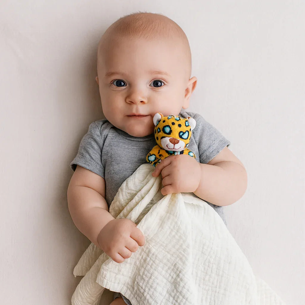 Me Lovey™ - Leopard Lovey Security Blanket - BIG FRENCHIES