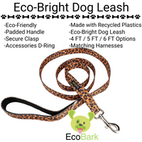 EcoBark Cheetah Dog Leash- Padded Comfort Grip Leash - 4ft, 5ft, and 6ft Leash for Small and Medium Dogs - BIG FRENCHIES