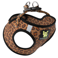 EcoBark Leopard Step In Dog Harness - Reflective Soft Mesh Harness for Teacup, Small Dogs and Puppies - BIG FRENCHIES