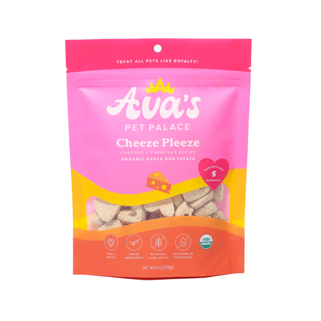 Ava's Pet Palace Organic Baked Dog Treats - Cheeze Pleeze (6 oz) / 2-Pack - BIG FRENCHIES