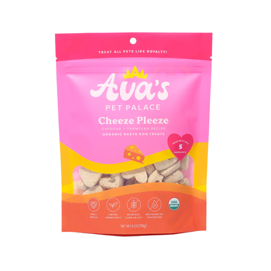 Ava's Pet Palace Organic Baked Dog Treats - Cheeze Pleeze (6 oz) / 2-Pack - BIG FRENCHIES