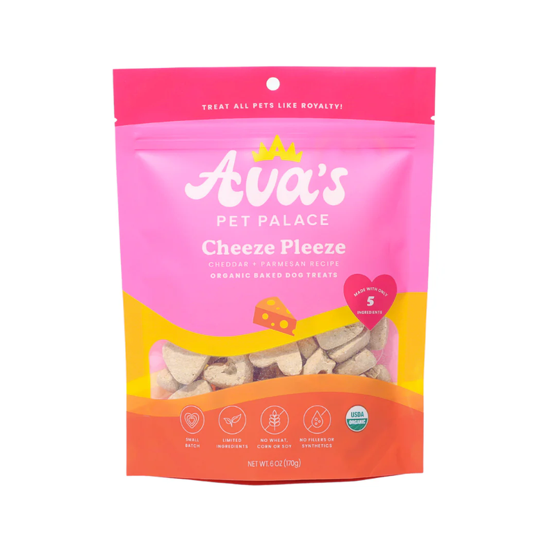 Ava's Pet Palace Organic Baked Dog Treats - Cheeze Pleeze (6 oz) / 2-Pack - BIG FRENCHIES