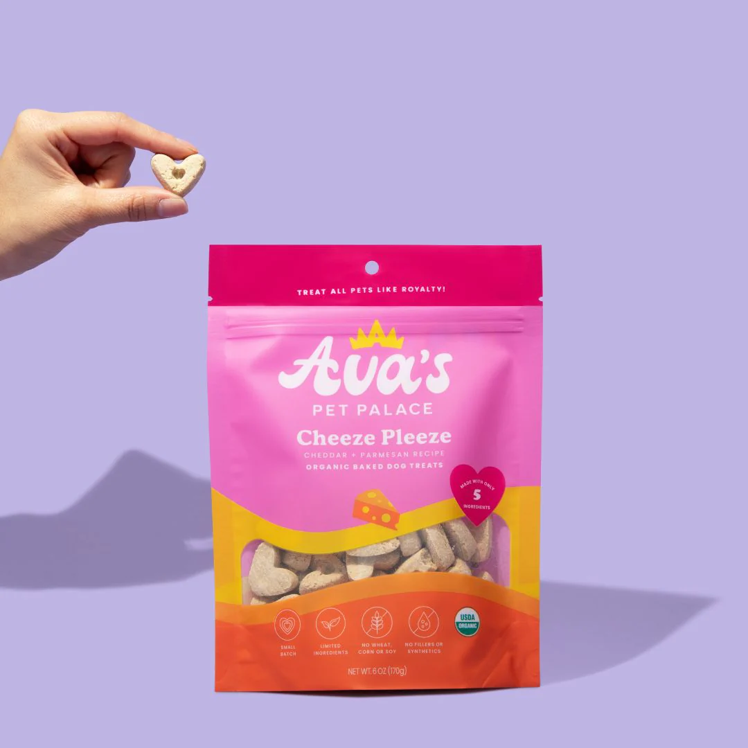 Ava's Pet Palace Organic Baked Dog Treats - Cheeze Pleeze (6 oz) / 2-Pack - BIG FRENCHIES