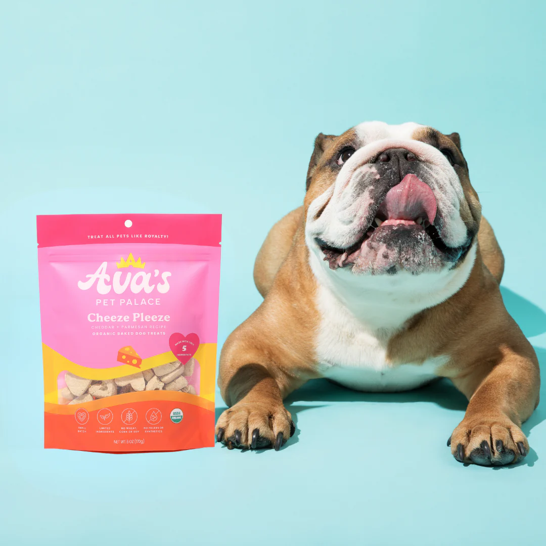 Ava's Pet Palace Organic Baked Dog Treats - Cheeze Pleeze (6 oz) / 2-Pack - BIG FRENCHIES