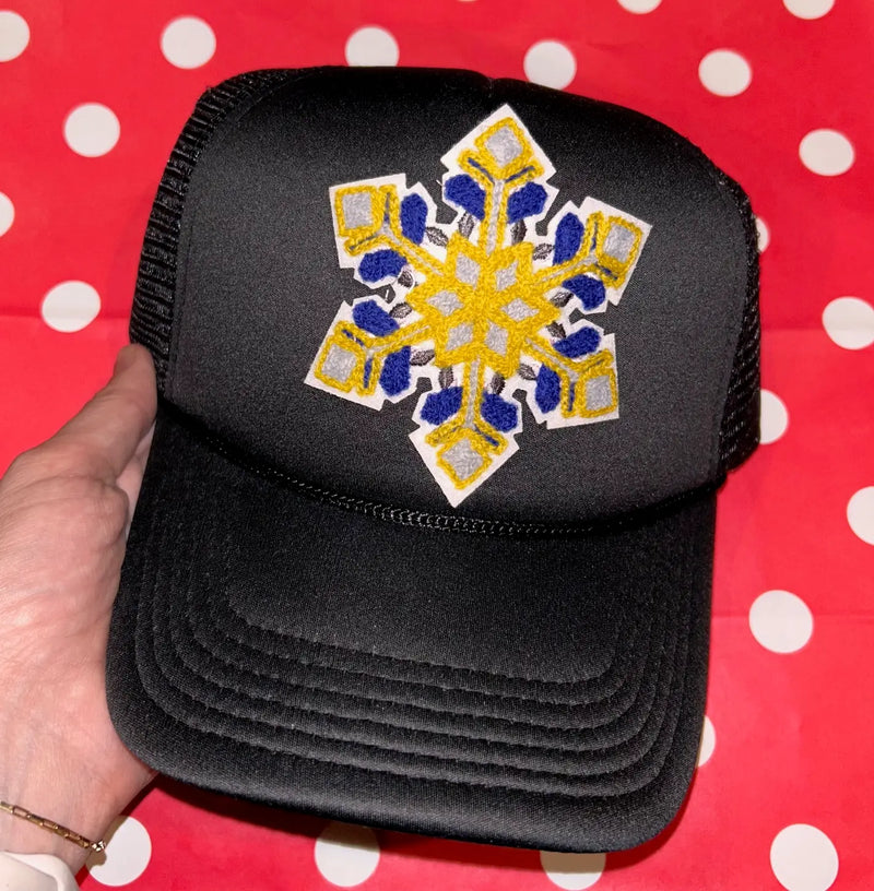 Chenille Snowflake Trucker - BIG FRENCHIES