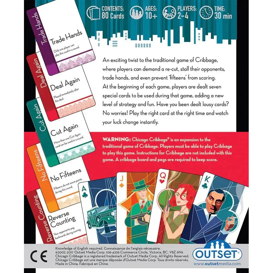 Chicago Cribbage Card Game - Outset