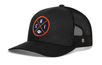 Chicago Trucker Hat  |  Black CHI X Football Snapback