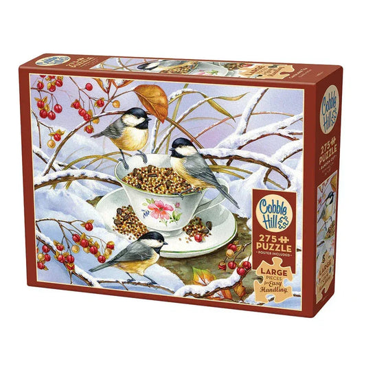 Chickadee Tea 275 Large Piece Jigsaw Puzzle Cobble Hill - BIG FRENCHIES