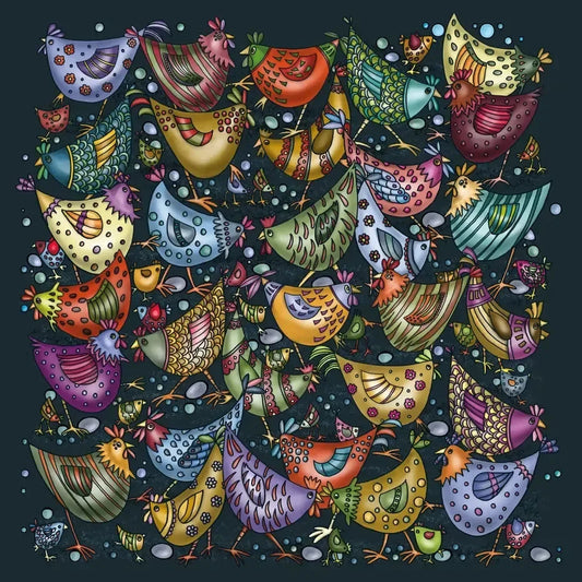 Chicken Pile 239 Piece Jigsaw Puzzle with Display Frame Curiosi - BIG FRENCHIES