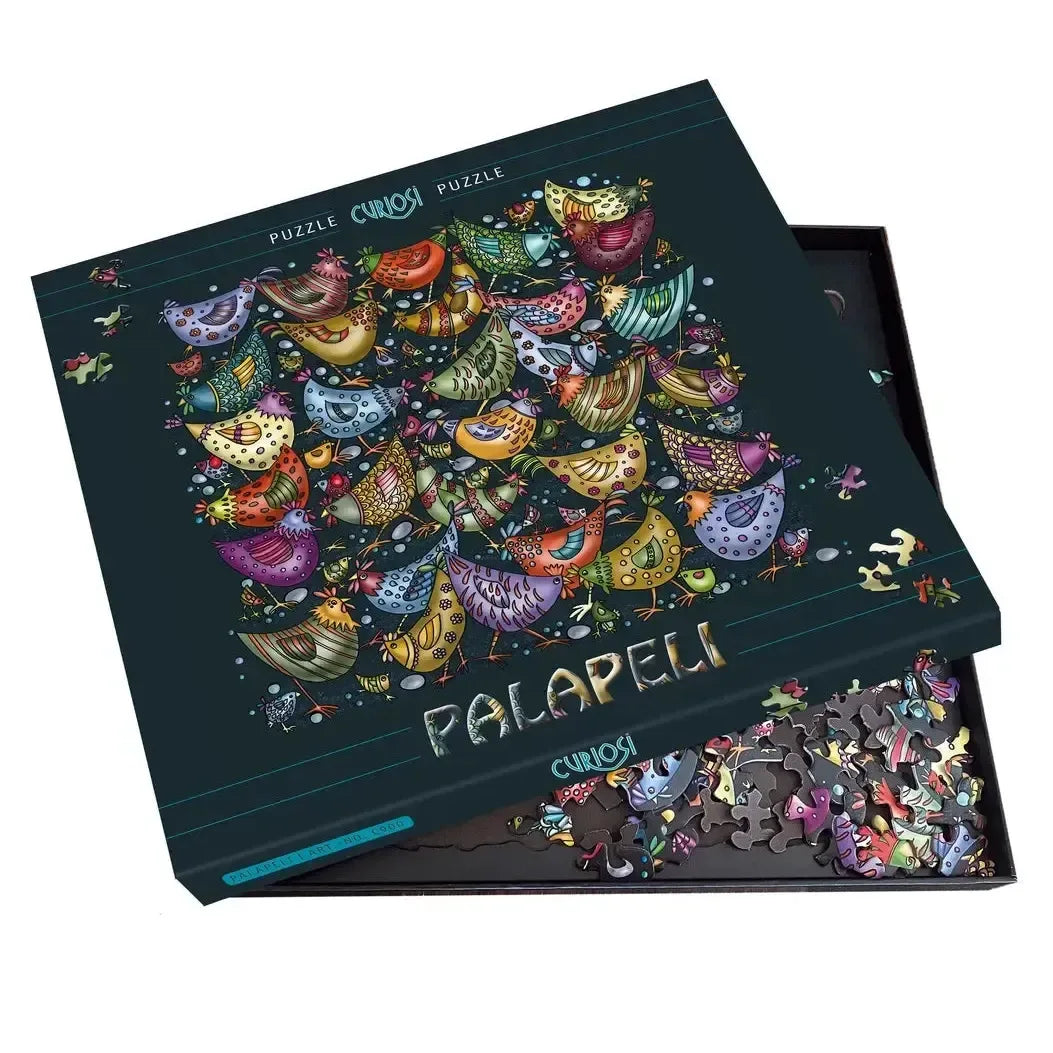 Chicken Pile 239 Piece Jigsaw Puzzle with Display Frame Curiosi - BIG FRENCHIES