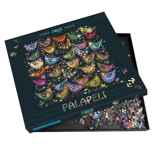 Chicken Pile 239 Piece Jigsaw Puzzle with Display Frame Curiosi - BIG FRENCHIES