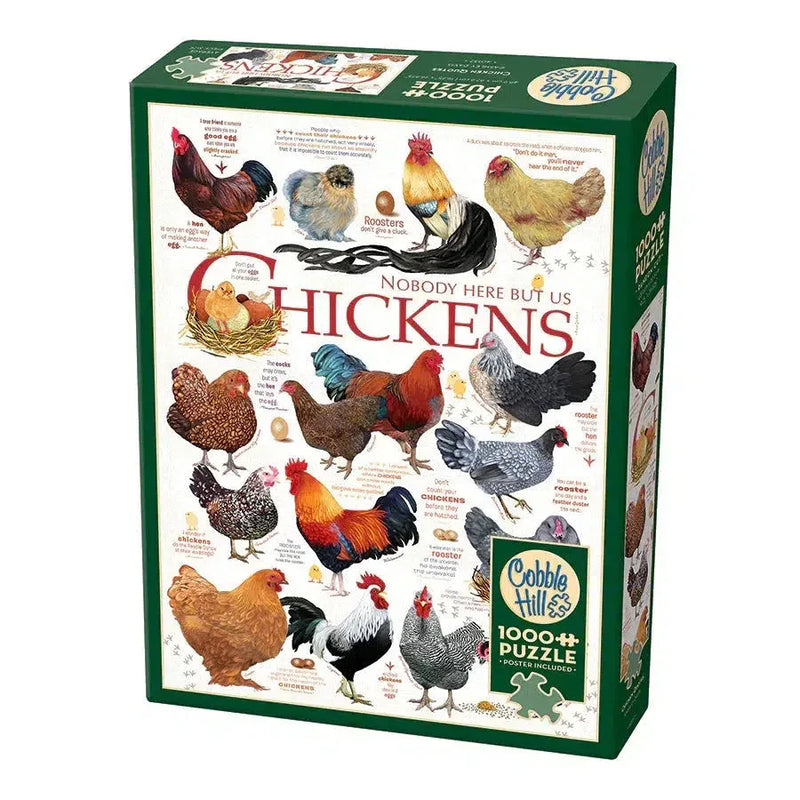 Chicken Quote 1000 Piece Jigsaw Puzzle Cobble Hill - BIG FRENCHIES