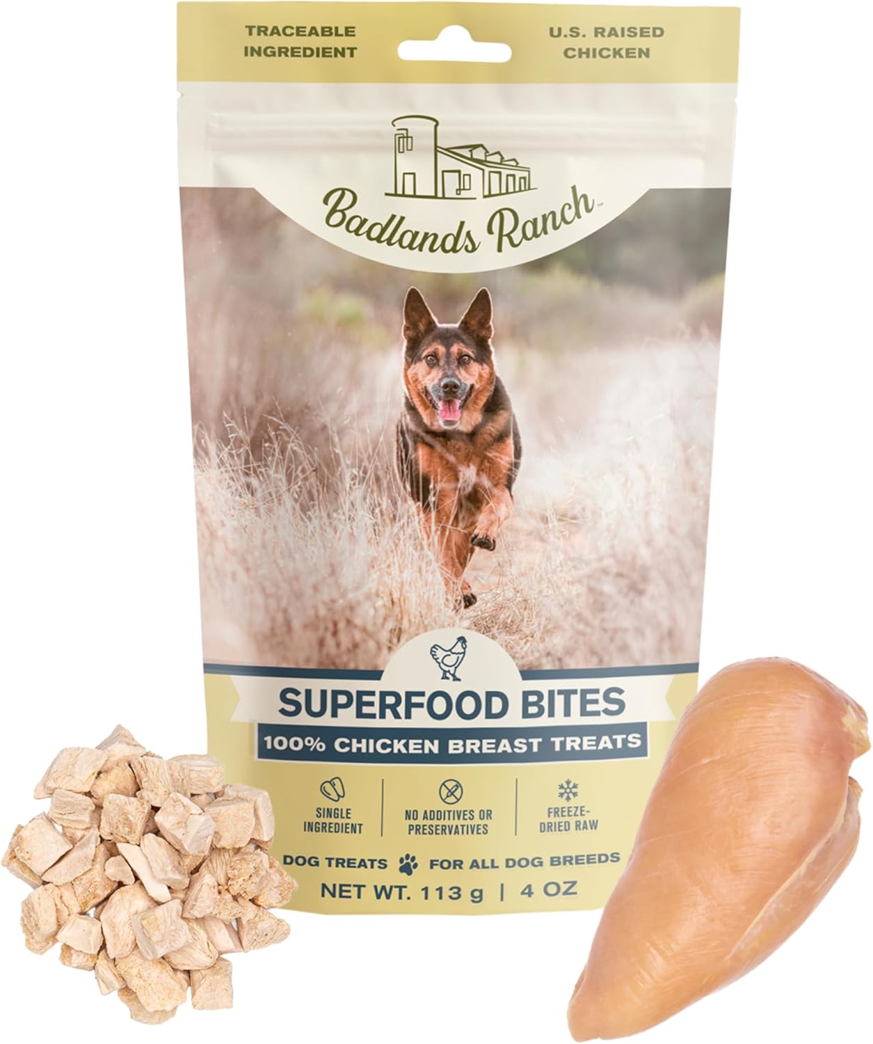 Chicken Breast Dog Treats Superfood Bites by Badlands