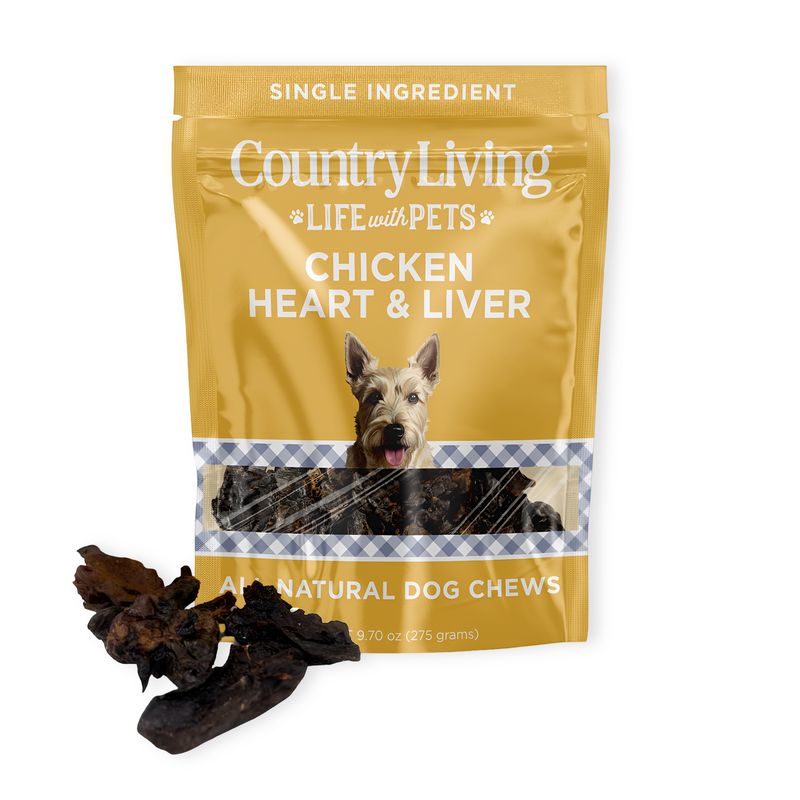 Country Living Dehydrated Chicken Hearts & Livers Dog Treats – 9oz Bag – 100% Natural, High-Protein, Single-Ingredient – Grain-Free, Healthy Training & Reward Treats – No Preservatives or Additives - BIG FRENCHIES