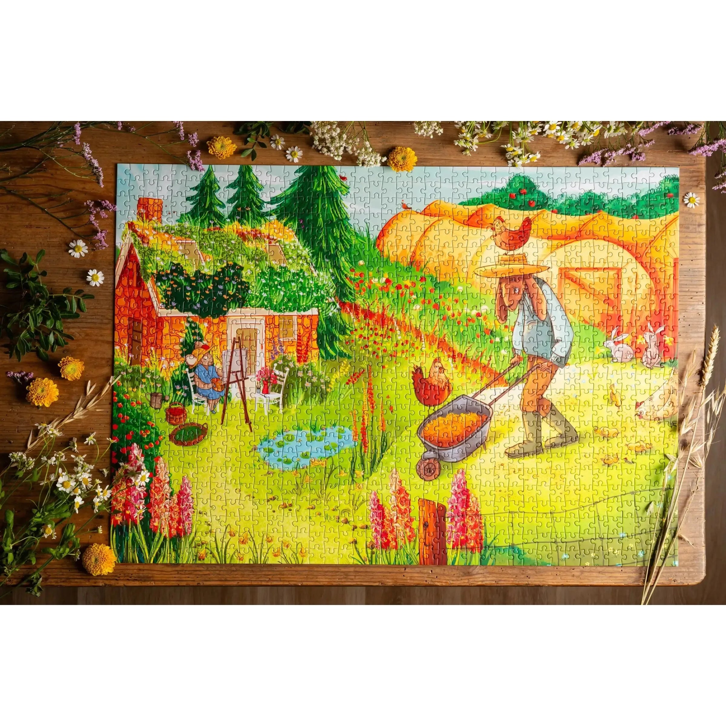 Childhood Garden 1000 Piece Premium Jigsaw Puzzle Trevell