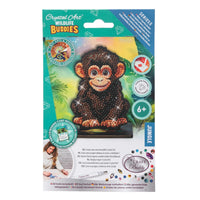 Chimp "Jungle" Crystal Art Buddies Kit Craft Buddy