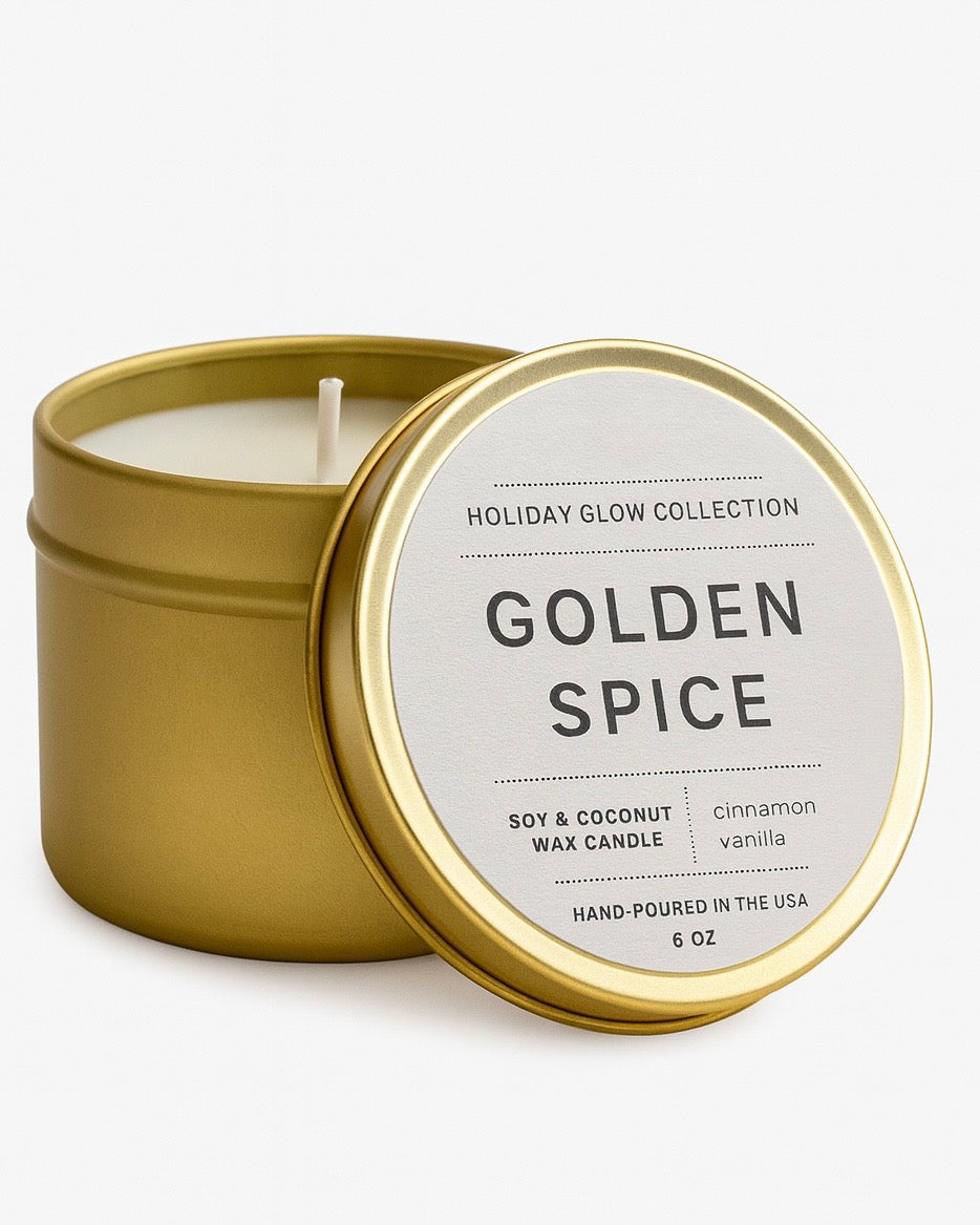Golden Spice Candle – Vanilla & Cinnamon – Cozy Gift Idea - BIG FRENCHIES