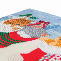 Christmas Kittens Crystal Art Card Kit Craft Buddy