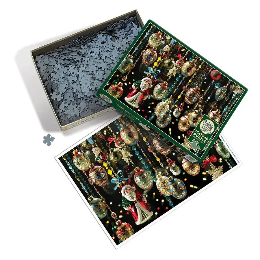 Christmas Ornaments 1000 Piece Jigsaw Puzzle Cobble Hill - BIG FRENCHIES