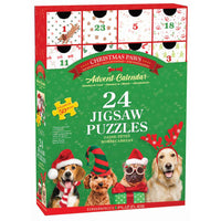 Christmas Paws Advent Calendar - 24 Set of 50 Piece Mini Jigsaw Puzzles Eurographics