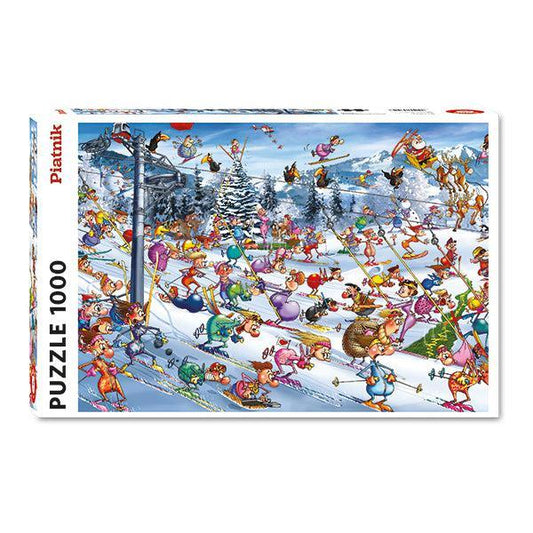 Christmas Skiing 1000 Piece Jigsaw Puzzle Piatnik - BIG FRENCHIES