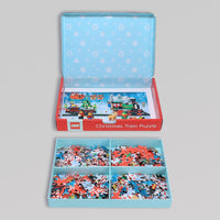 Christmas Train LEGO 4 Connecting 100 Piece Jigsaw Puzzles Chronicle