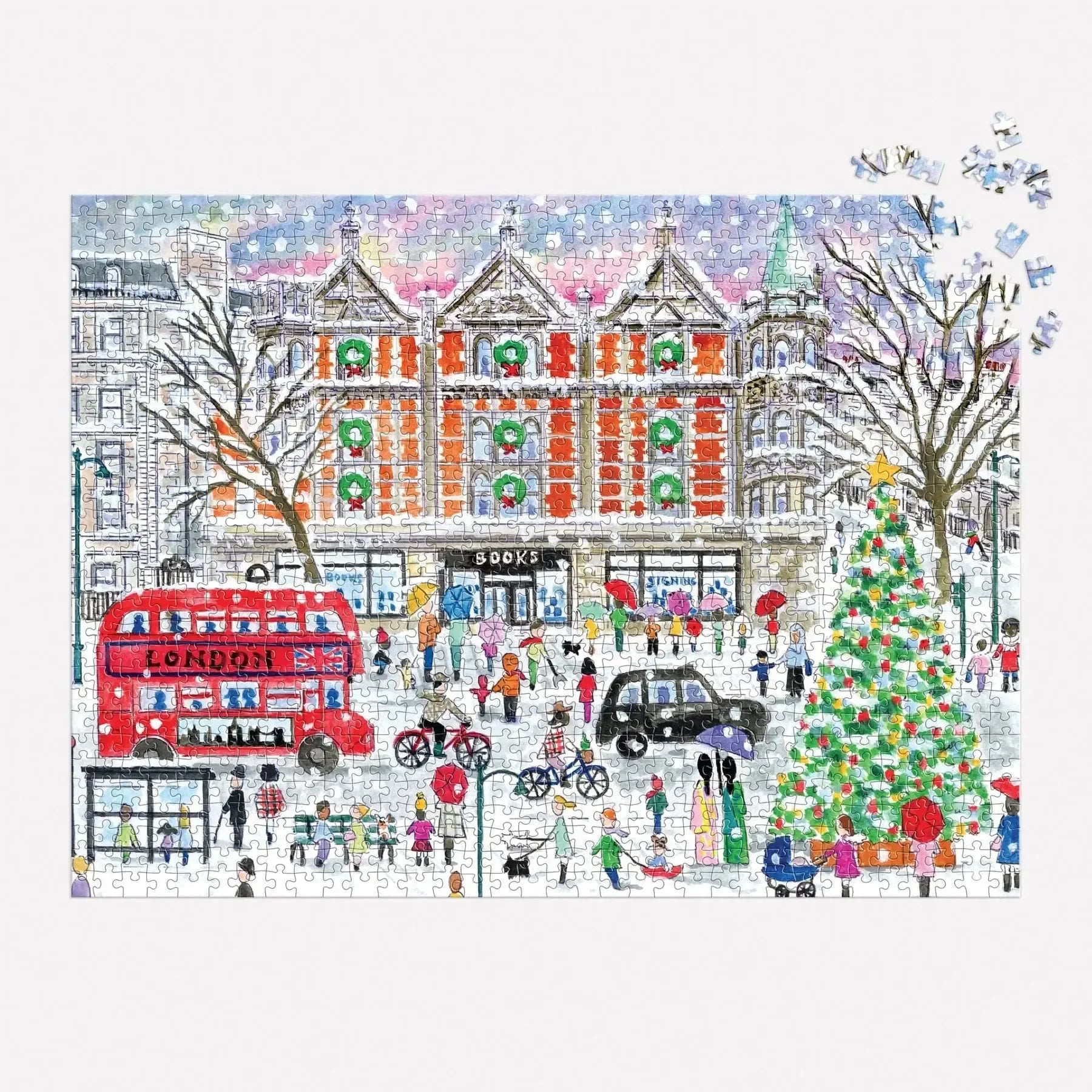 Christmas in London 1000 Piece Jigsaw Puzzle Galison - BIG FRENCHIES