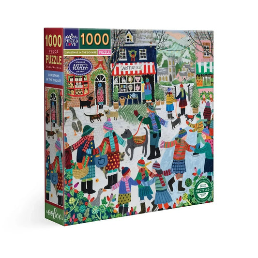 Christmas in the Square 1000 Piece Jigsaw Puzzle eeBoo - BIG FRENCHIES