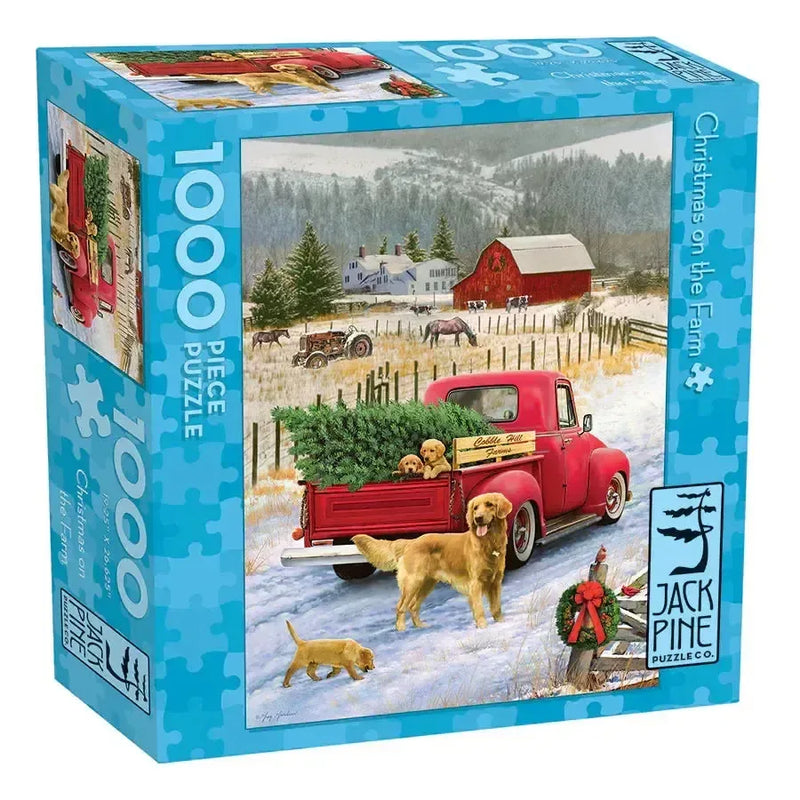 Christmas on the Farm 1000 Piece Jigsaw Puzzle Jack Pine - BIG FRENCHIES