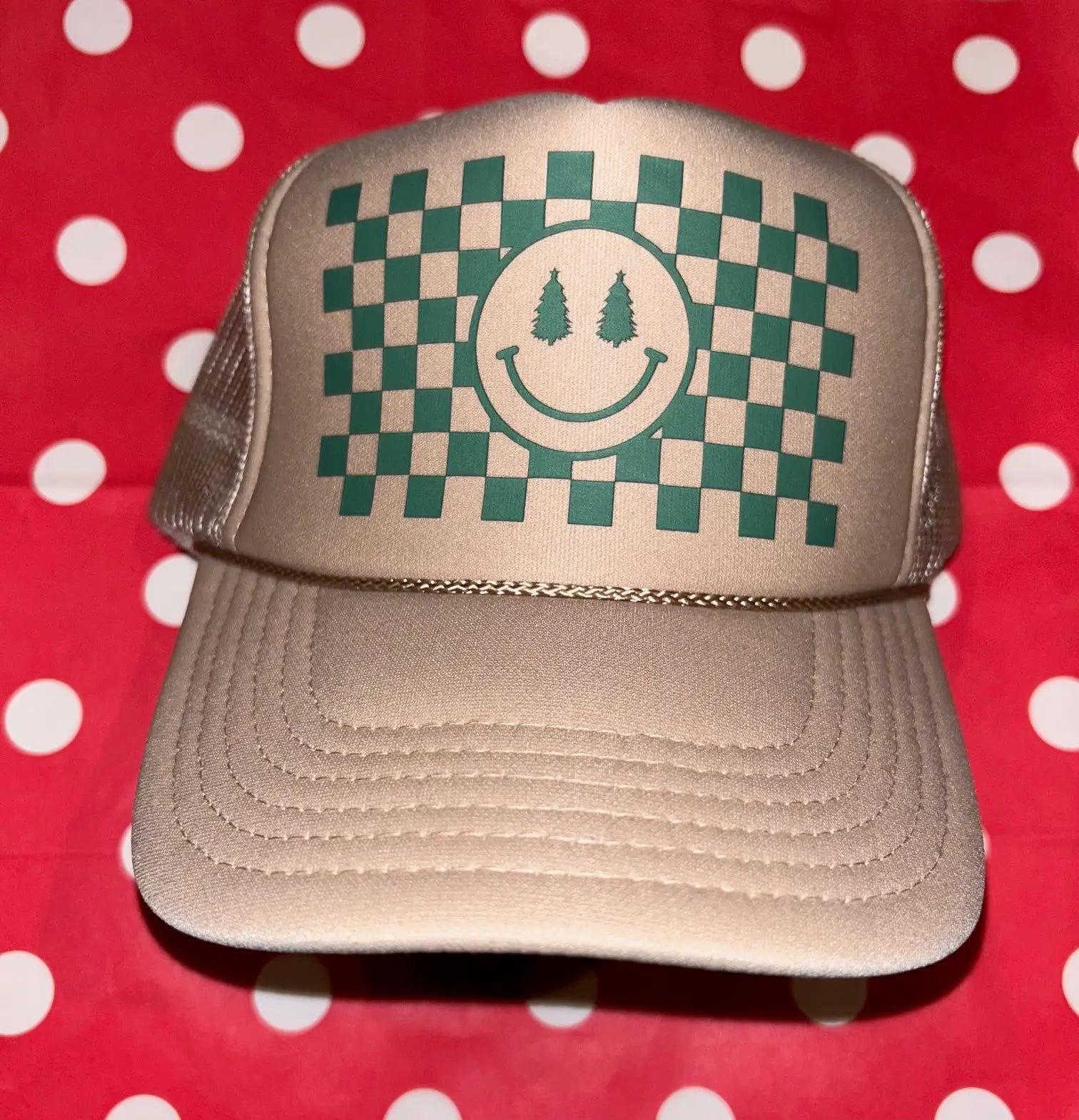 Christmas Tree Smiley Trucker - BIG FRENCHIES