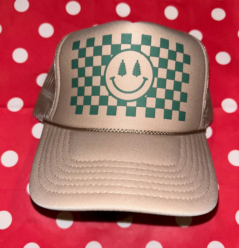 Christmas Tree Smiley Trucker - BIG FRENCHIES