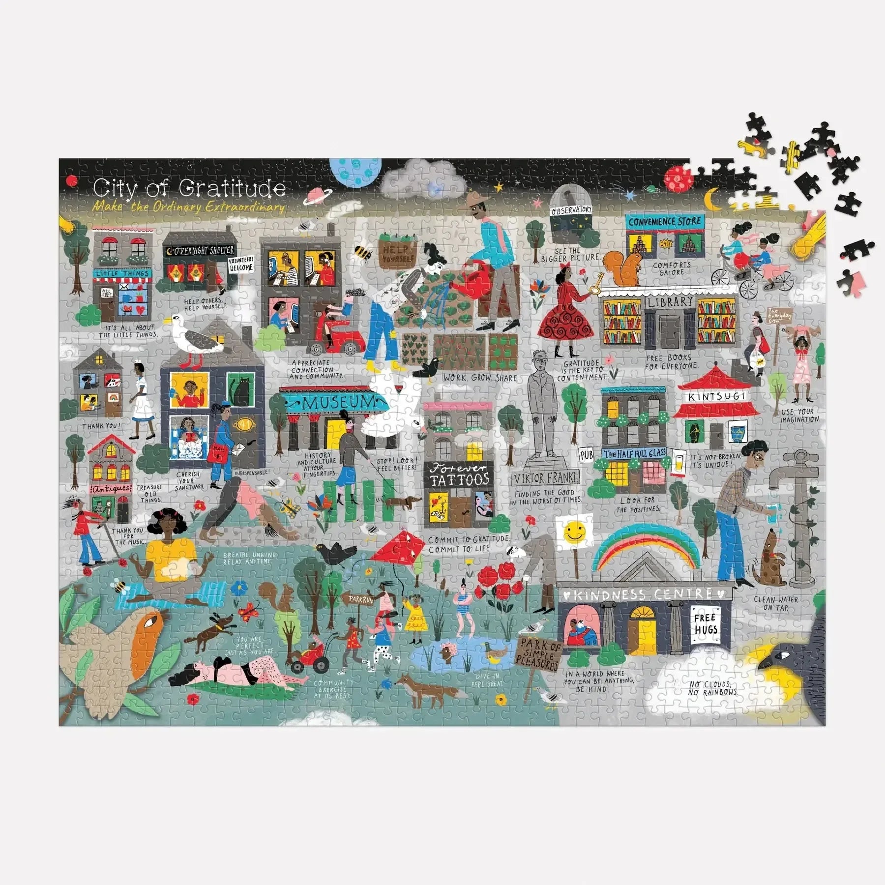 City of Gratitude 1000 Piece Jigsaw Puzzle Galison - BIG FRENCHIES