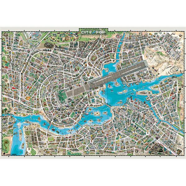 City of Pop Map Art 2000 Piece Jigsaw Puzzle Heye - BIG FRENCHIES