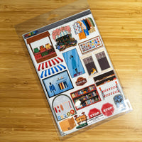 City Streets: Reusable Decals for Customizing Magnetic Tiles, Plastic Bricks, and more - BIG FRENCHIES