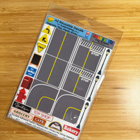 City Streets: Reusable Decals for Customizing Magnetic Tiles, Plastic Bricks, and more - BIG FRENCHIES