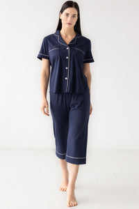 Classic Luxury Capri Pajamas in  Brushed Pima Cotton