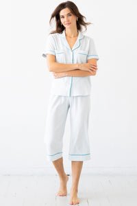Classic Luxury Capri Pajamas in  Brushed Pima Cotton