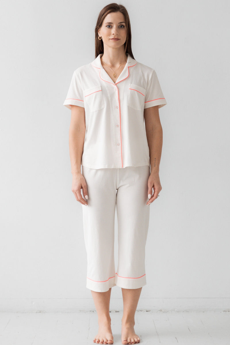 Classic Luxury Capri Pajamas in Brushed Pima Cotton - BIG FRENCHIES