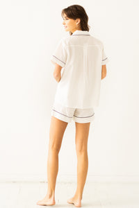 SALUA Classic Shorties Pajamas in Woven Cotton - BIG FRENCHIES