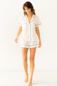 SALUA Classic Shorties Pajamas in Woven Cotton - BIG FRENCHIES