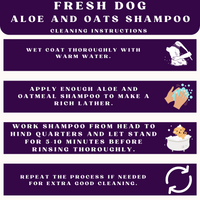 Piccardmeds4pets Fresh Dog Aloe and Oats Shinny Coat Shampoo 16 oz. + FREE Bandana!
