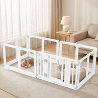 Clear Plastic Dog Playpen with Door - 8 Panel