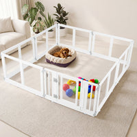 Clear Plastic Dog Playpen with Door - 8 Panel